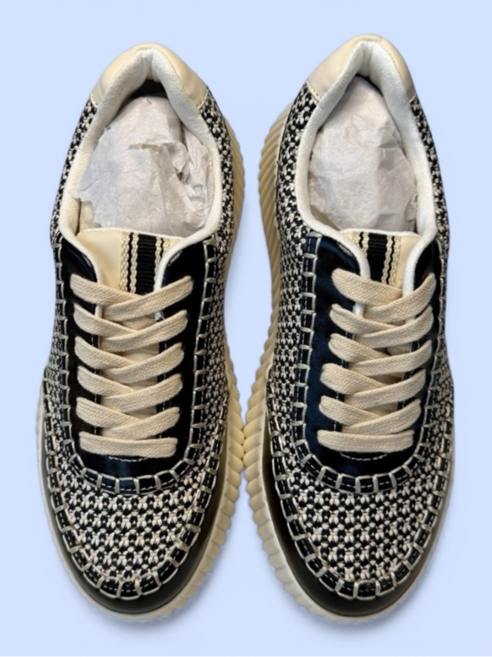 SHUSHOP Sneaker SELINA‎ Everyday Crochet Wedge Sneaker Sz 7 NIB
